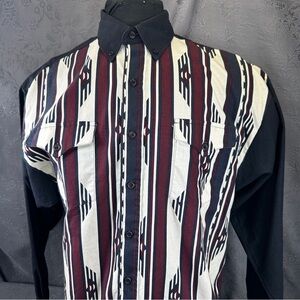 Panhandle Slim Western Aztec Long sleeve Button Up Shirt 16” Collar / 45” Chest
